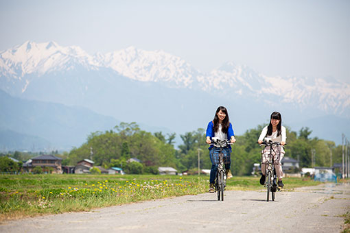 安曇野最為推薦的交通方式就是自行車